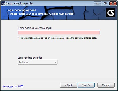 Keylogger Net setup