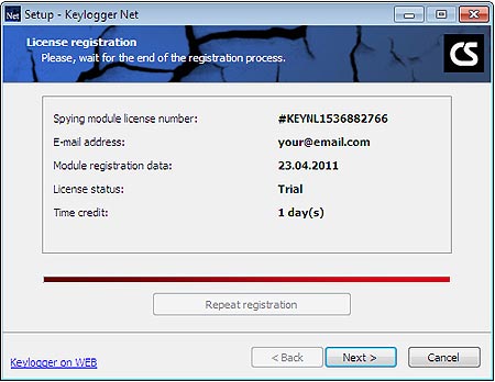 Keylogger Net setup