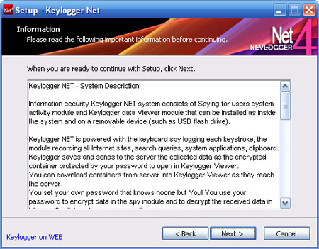 Keylogger NET4 Client installation