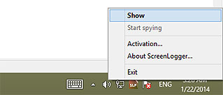 Screenlogger Tray icon