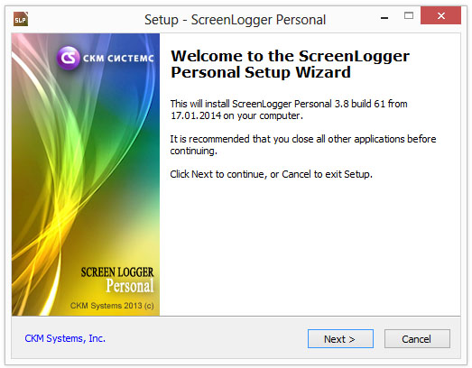 Screenlogger installation