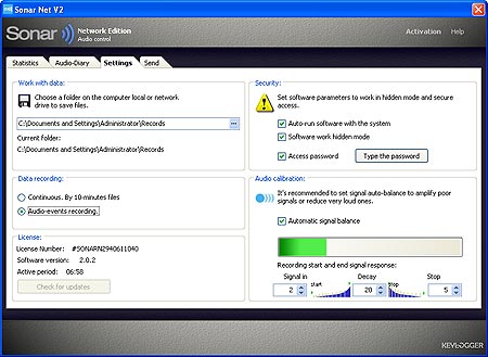 Audio Environment control and monitoring