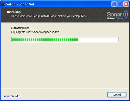 Sonar Net installation