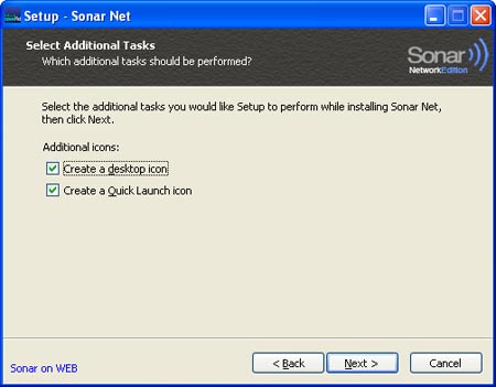 Sonar Net installation