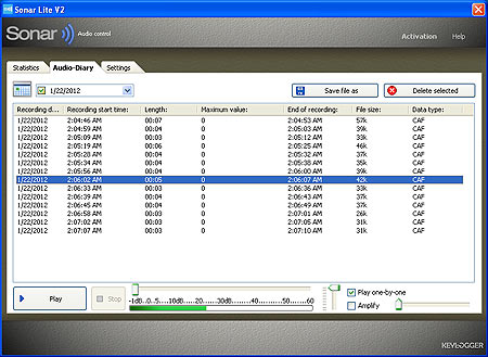 Sonar Audio - audio control