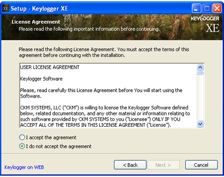 Keylogger XE setup