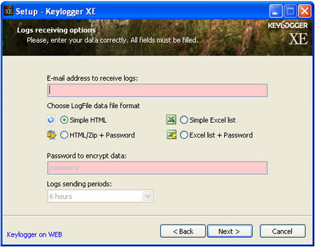 Keylogger XE setup