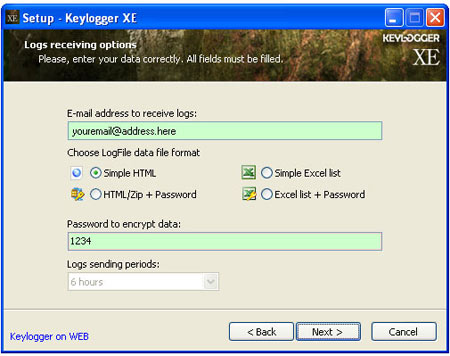 Keylogger XE setup