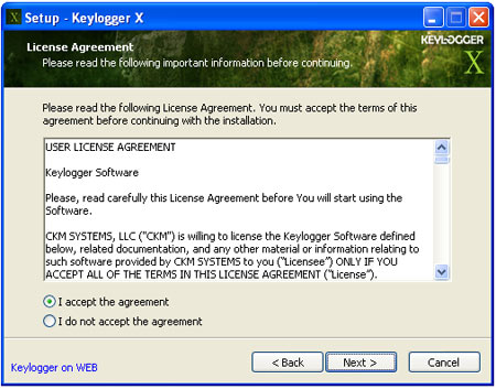 Keylogger X setup