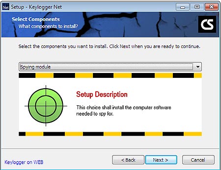 Keylogger Net setup